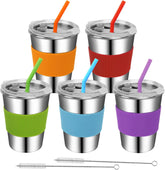 SSAWcasa Kids Cups with Lids and Straws 5-Pack